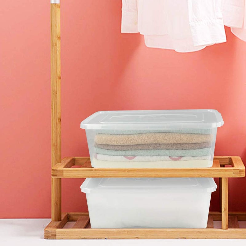 Anbers 16 Quart Clear Latching Storage Containers with Lid, Plastic Storage Box, 2 Packs - Image 4